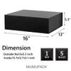 MUMUPACK Black Gift Boxes With Lids 16x13x5.3 Inches,Groomsmen Boxes With Magnetic Lid,Extra Large Gift Boxes For Weddings, Holidays, Graduations, Birthdays, Anniversaries view 2