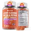 1Pack Milk Thistle Liver Detox Gummies, 18-in-1 Liver Cleanse Detox & Repair Supplement with Berberine, Chicory Root, Turmeric, Artichoke, Dandelion Root, Chanca Piedra, Vitamins B6 B12 - Sugar Free view 1