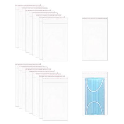 Self Seal Clear Cello Bags 5x7'' 300pcs Adhesive Cellophane Baggies Resealable Plastic Poly Bags for A6 A7 A8 Face Mask Socks Fruits Cards Beans Snacks Bread Biscuits Brochures Prints