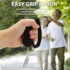 Adaptive Utensils, Stainless Steel Spoon with Easy Grip Anti Slip Handles Handicap Supportive Special Supplies Spoon with Adjustable Strap for Hand Tremors, Arthritis, Parkinsons Use view 3