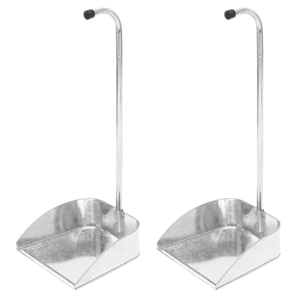 Healvian 2pcs Iron Dustpan for Home Cleaning Household Garbage Shovel for Easy Sweeping for Kitchen and Indoor Use