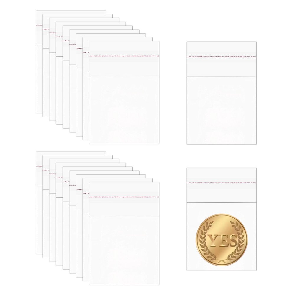 Small Square Self Adhesive Bags 1.5x1.5'' 500pcs Thick Clear Resealable Cello Baggies Tiny Plastic Poly Bag for Earrings Coins Buttons Powder Pills Rings Photos Beads Seeds