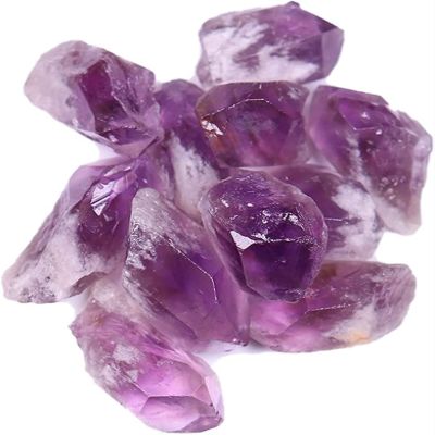 AMHIL Minerals Stones 50g Natural Purple Quartz Amethyst Tooth Crystal Cluster raw Mineral Sample Healing Stone Home Decor DIY Gemstone Gift Crystal Stones Decoration