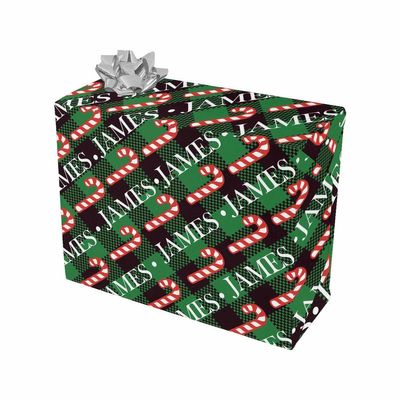 Artsadd Personalized Christmas Wrapping Paper Rolls for Boys&Girls Kids Adults, Custom Gift Wrapping Paper Roll 58 x 23 Inches