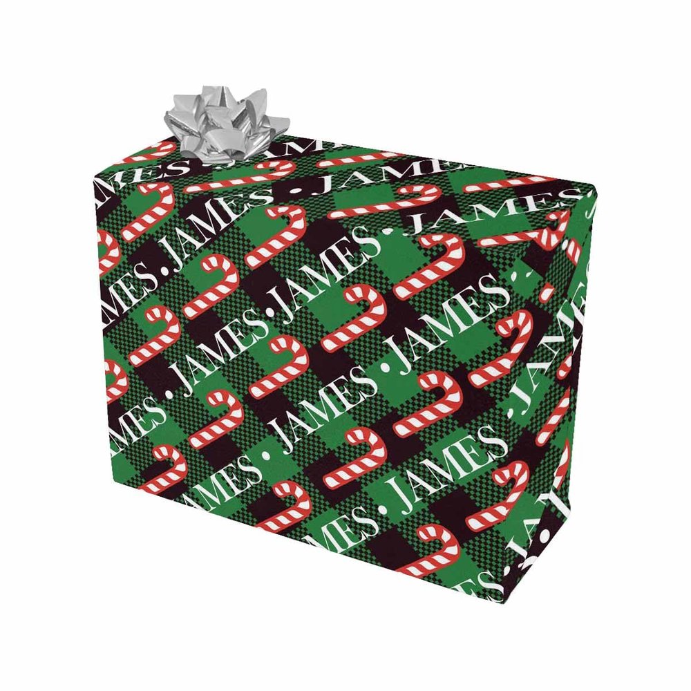 Artsadd Personalized Christmas Wrapping Paper Rolls for Boys&Girls Kids Adults, Custom Gift Wrapping Paper Roll 58 x 23 Inches