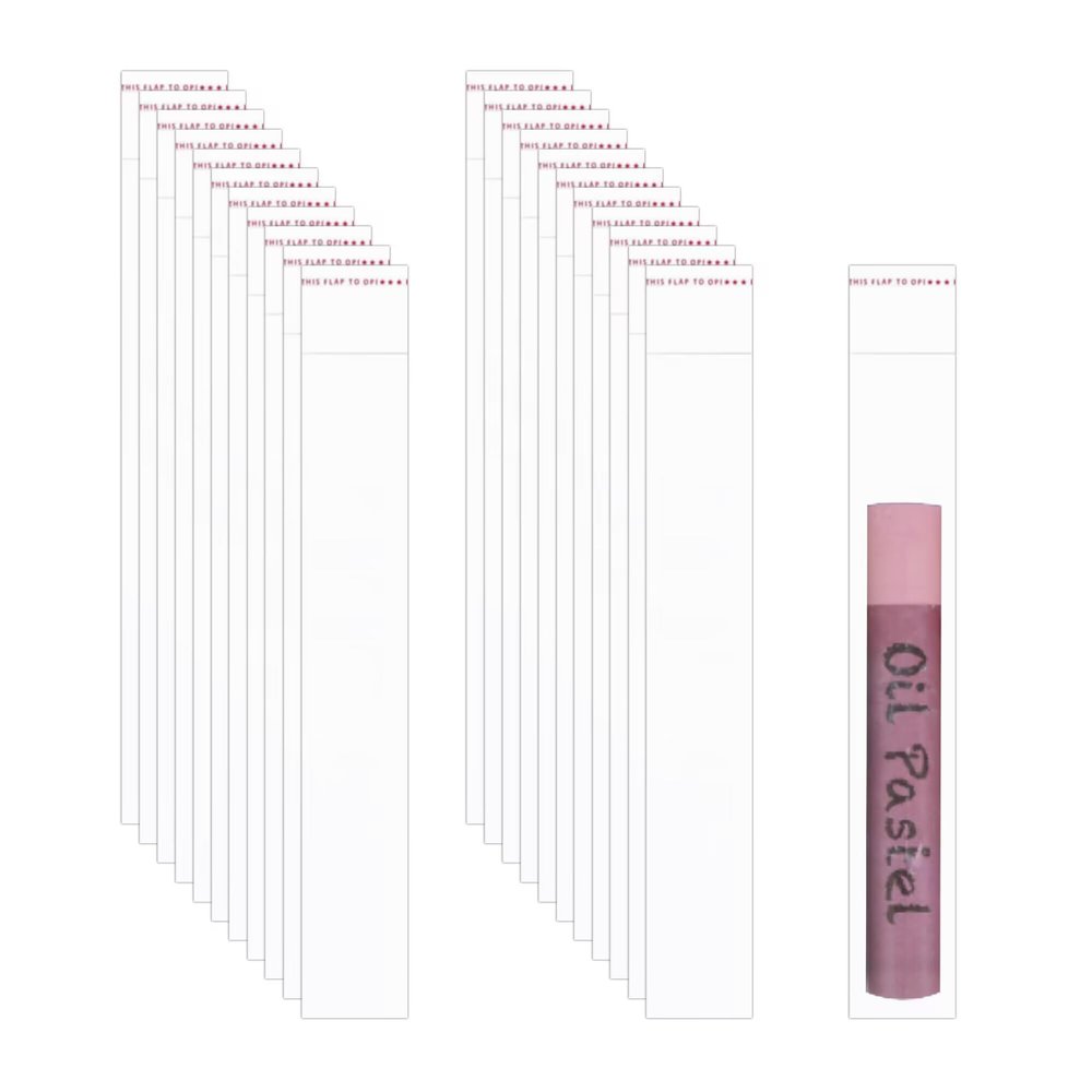 DecorBess Long Self Adhesive Cellophane Bags 1x6'' 100pcs Clear Skinny Pretzel Rod Bags OPP Poly Glassine Baggies for Jewelry Candy Ink Pen Necklace Beads Bookmark Cutlery