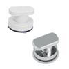 2 Pack Powerful Suction Cup Pulls, Door Drawer Glass Handle, Suction Cup Armrest Bathtub Shower Handle Grab Bar Silver and White view 1