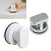 2 Pack Powerful Suction Cup Pulls, Door Drawer Glass Handle, Suction Cup Armrest Bathtub Shower Handle Grab Bar Silver and White view 3