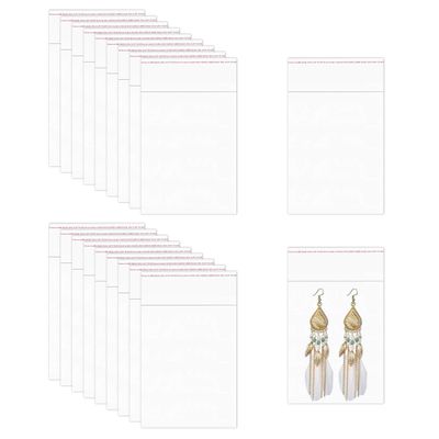 Clear Adhesive Cellophane Bags 3x4'' 500pcs Crystal OPP Poly Bags 2mil Resealable Cello Bags for Cookie Snacks Nuts Chocolate Bracelet Card Keychain Soap