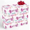 InterestPrint Customized Name Wrapping Paper Personalized Crown Love Wrap Paper Roll 58''x23'' Custom Gift Wrap Paper for Women Men Kids Boys Girls Baby Birthday 5 Roll view 1