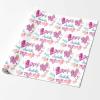 InterestPrint Customized Name Wrapping Paper Personalized Crown Love Wrap Paper Roll 58''x23'' Custom Gift Wrap Paper for Women Men Kids Boys Girls Baby Birthday 5 Roll view 2