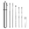 Ear Wax Cleaning Kit, Ear Cleansing, Ear Wax Removal Tool, Easy to Use, Painless Cleaning Spoon, with Storage Box and Cleaning Brush (6Pcs) (Silvery) view 1