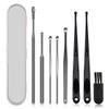 Ear Wax Cleaning Kit, Ear Cleansing, Ear Wax Removal Tool, Easy to Use, Painless Cleaning Spoon, with Storage Box and Cleaning Brush (8Pcs) (White) view 1