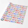 InterestPrint Custom Name Wrapping Paper Personalized Stripe Gift Box Gift Wrapping Paper Customized Wrap Paper for Teens Friends Family Birthday Holiday 58''x23'' 5 Roll view 2