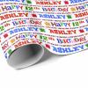 InterestPrint Custom Name Wrapping Paper Personalized Stripe Gift Box Gift Wrapping Paper Customized Wrap Paper for Teens Friends Family Birthday Holiday 58''x23'' 5 Roll view 3
