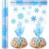 Gueevin Snowflake Cellophane Wrap Roll Christmas Snowflake Cellophane Wrap Winter Christmas Cello Gift Wraps Plastic Blue Wrapping Paper 100 ft x 16 in 2.5 Mil Xmas Cellophanes Bag view 1