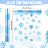 Gueevin Snowflake Cellophane Wrap Roll Christmas Snowflake Cellophane Wrap Winter Christmas Cello Gift Wraps Plastic Blue Wrapping Paper 100 ft x 16 in 2.5 Mil Xmas Cellophanes Bag view 2