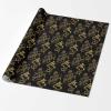 InterestPrint Custom Gift Wrapping Paper with Name Personalized Golden Happy Birthday Wrapping Paper Roll Birthday Gift Wrap Paper for Men Women Birthday Christmas 58x23 2 Roll view 2