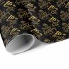 InterestPrint Custom Gift Wrapping Paper with Name Personalized Golden Happy Birthday Wrapping Paper Roll Birthday Gift Wrap Paper for Men Women Birthday Christmas 58x23 2 Roll view 3