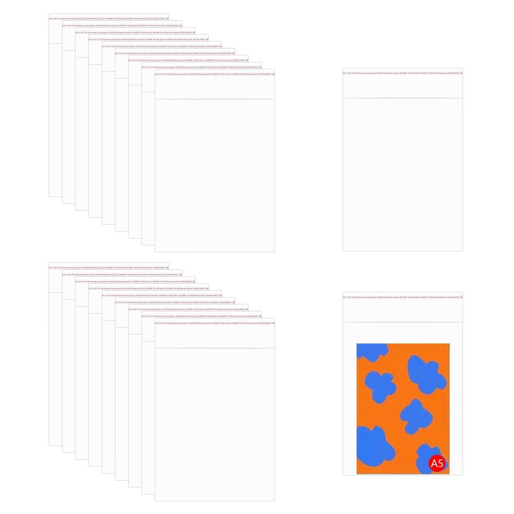 Clear Self Adhesive Cellophane Bags 8x10" Crystal Self Stick OPP Cello Bags 100pcs Sealable Plastic Glassine Bags 2mil for Packing Prints Artwork Gift Photo Envelopes & A7 A8 A9 A10 Cards
