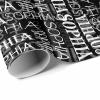 InterestPrint Personalized Name Wrapping Paper Roll Custom Black and White Gift Wrapping Paper Roll with Printed Name for Grandma Grandpa Birthday Wedding Christmas 3 Roll view 3