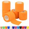 2" Self Adhesive Bandage Wraps, 6pcs Vet Wraps, Orange, 5 Yard Self Adherent Wraps for Sports, Wrist, Ankle and Swelling view 1