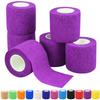 2" Self Adhesive Bandage Wraps, 6pcs Vet Wraps, Purple, 5 Yard Self Adherent Wraps for Sports, Wrist, Ankle and Swelling view 1