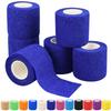 2" Self Adhesive Bandage Wraps, 6pcs Vet Wraps, Dark Blue, 5 Yard Self Adherent Wraps for Sports, Wrist, Ankle and Swelling view 1