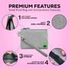Enjoy Native Small Smell Proof Bag 6" x 4", Odor Resistant, Airtight, Water Resistant, Secure Zipper, Perfect Portable Size, Unisex, Gray, Storage Bag view 2