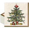 100 Pack Christmas Paper Napkin Vintage Xmas Tree Disposable Luncheon Napkins Retro Dessert Dinner Hand Napkin, 6.5 x 6.5 Inch view 1
