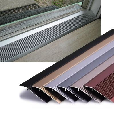 LIYI929GP Bedroom Bathroom Door Doorway Aluminum Floor Transition Strips, Easy to Use Carpet Edge Strip Trim Threshold Ramps Additional Adhesive, Transition Ramp Easy to Cut Height Difference 1-4cm