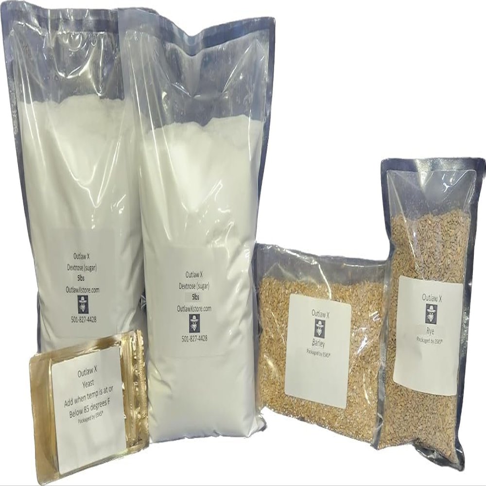 Outlaw X Beginner Bourbon Recipe Mash and Fermentation Ingredients Kit