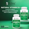 Dr. Berg Natural Vitamin B1 B6 B12 Complex - Allithiamine Vitamin B1 Supplement with 8 Essential Vitamin B Complex for Men & Women Including Thiamin, Niacin, Folate, Magnesium & More - 60 Capsules view 4