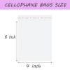 200 Pcs 4x6 Inches Clear Self - Sealing Cellophane Bags - Bakery, Treats, Gift & Craft Packaging. Resealable, Ideal for Cookie Baggies, Retail Display. Opp Plastic Bag with Easy - Seal Adhesive Strip view 2