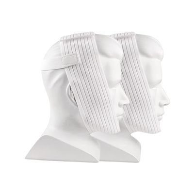 Bistras Super Deluxe White Chin Strap with Extra Support- Anti Snore Chin Strap (2 pk)