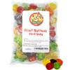 Assorted Fruit Buttons Hard Candy - 1 Pound Bulk Bag (Approx 80 Pieces) - Individually Wrapped Fruit Discs Hard Candies view 1