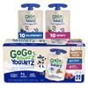 GoGo squeeZ yogurtZ Variety Pack, Blueberry & Berry, 3 oz (Pack of 20), Kids Snacks Made from Real Yogurt and Fruit, No Fridge Needed, Gluten Free, Nut Free, Recloseable Cap, BPA Free Pouches view 1
