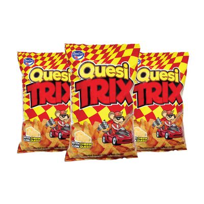 Bocadeli Quesitrix, Corn Puff, 5.1 oz, Central American Snacks, Corn Chips (With Cheese, 3 Pack)