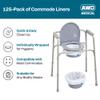 125 PACK Commode Liners - Adults Commode Bag Compatible with Most Toilets - Portable Commode Liners for Home, Hospital, Travel, & More - Disposable Bedside Toilet Liner Bags for Adult Potty Chair view 2