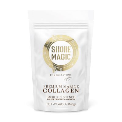 Shore Magic Premium Marine Collagen Powder  Hydrolyzed Type I, II, III & IV Peptides from Wild Fish for Skin, Hair, Nails & Joints, 14 Servings