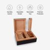 Hotel Collection Cigar Humidor  Elegant Wooden Storage Box with Adjustable Divider & Removable Tray, Luxury Home Bar Accent view 2