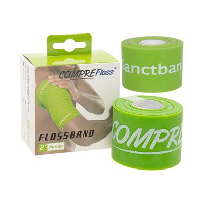 2 Pack (Sanctband Product of Malaysia Level 1 Light 2" X2m) Comprefloss FlossBand Recovery Band Flossing Sore Muscles Increasing Mobility Stretch Reducing Soreness Improving Movement Reducing Soreness