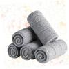 5Pcs Grey Mop Replacement Cloths Absorbent Flat Mop Pads Refill for Squeeze Mop Ideal for Floor Cleaning and Toilet Accessories view 4