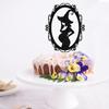 A Baby is Brewing Cake Topper, Halloween Baby Shower Cake Decorations, Pregnant Witch Cake Toppers for Gender Reveal Party Decoration Supplies, Black Glitter view 3