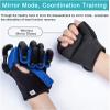 Rehabilitation Gloves Finger Orthoses Finger Straightening Brace Guard for Stroke Hemiplegia Hand Function Recovery Relief Finger Cramps,Left-XL view 3
