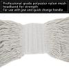 10Pcs Commercial String Mop Head, Loop-End Mop Head Replacement, Heavy Duty Mop Head Refills, Cotton Looped End Wet Cleaning Mop Refill for Floor Cleaning, Home, Industrial and Commercial Use (White) view 3