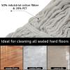 10Pcs Commercial String Mop Head, Loop-End Mop Head Replacement, Heavy Duty Mop Head Refills, Cotton Looped End Wet Cleaning Mop Refill for Floor Cleaning, Home, Industrial and Commercial Use (White) view 4