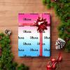 InterestPrint Custom Name Gift Wrapping Paper Personalized Pink White Pink Wrapping Paper Roll Customized Wrap Paper 58x23 for Mom Dad Grandma Grandpa Birthday 1 Roll view 4