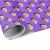 InterestPrint Personalized Photo Wrapping Paper Roll, Custom Face Purple Gift Wrapping Paper with Picture for Teens Women Men Mom Dad Birthday Wedding Anniversary 58x23 1 Roll view 3