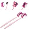 AKOAK Travel Toothbrush Head Cover with Suction Cup, Toothbrush Head Case, Toothbrush Cap, Portable Toothbrush Protective Case for Home, Travel, Bathroom, Business, Camping, School -Pack of 3 view 3